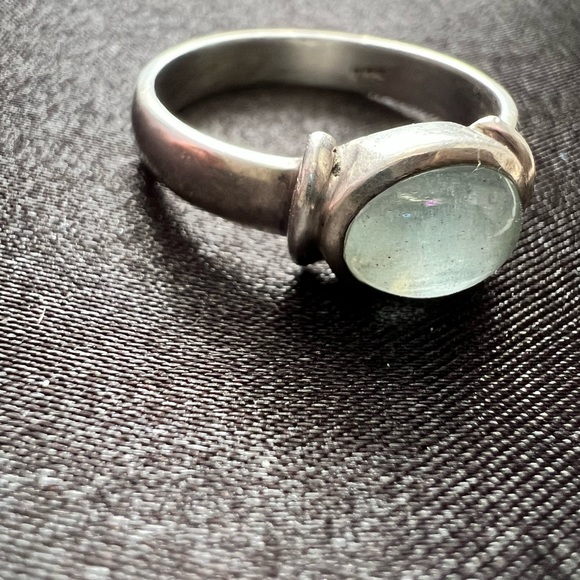 7 1/2 green/blue Prehnite/Apatite ring. - Picture 4 of 4